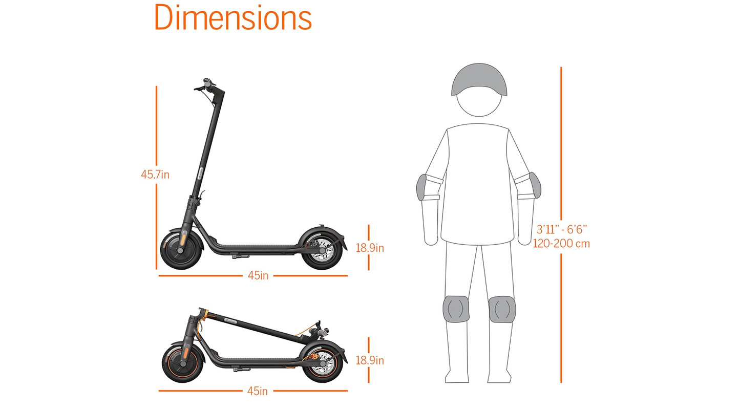 Segway - F30 Electric Kick Scooter w/ 18.6 Max Operating Range & 15.5mph Max Speed - Gray