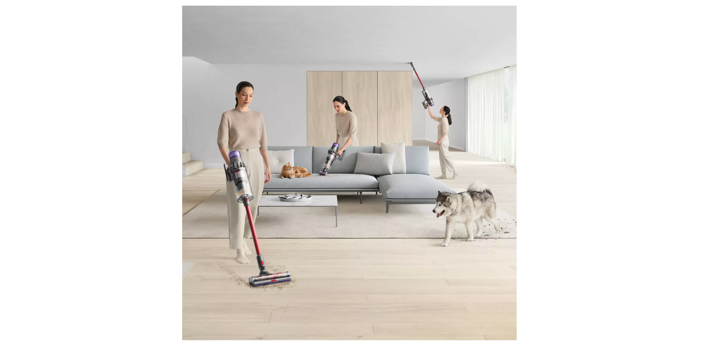 Dyson - Outsize Cordless Vacuum - Nickel/Red