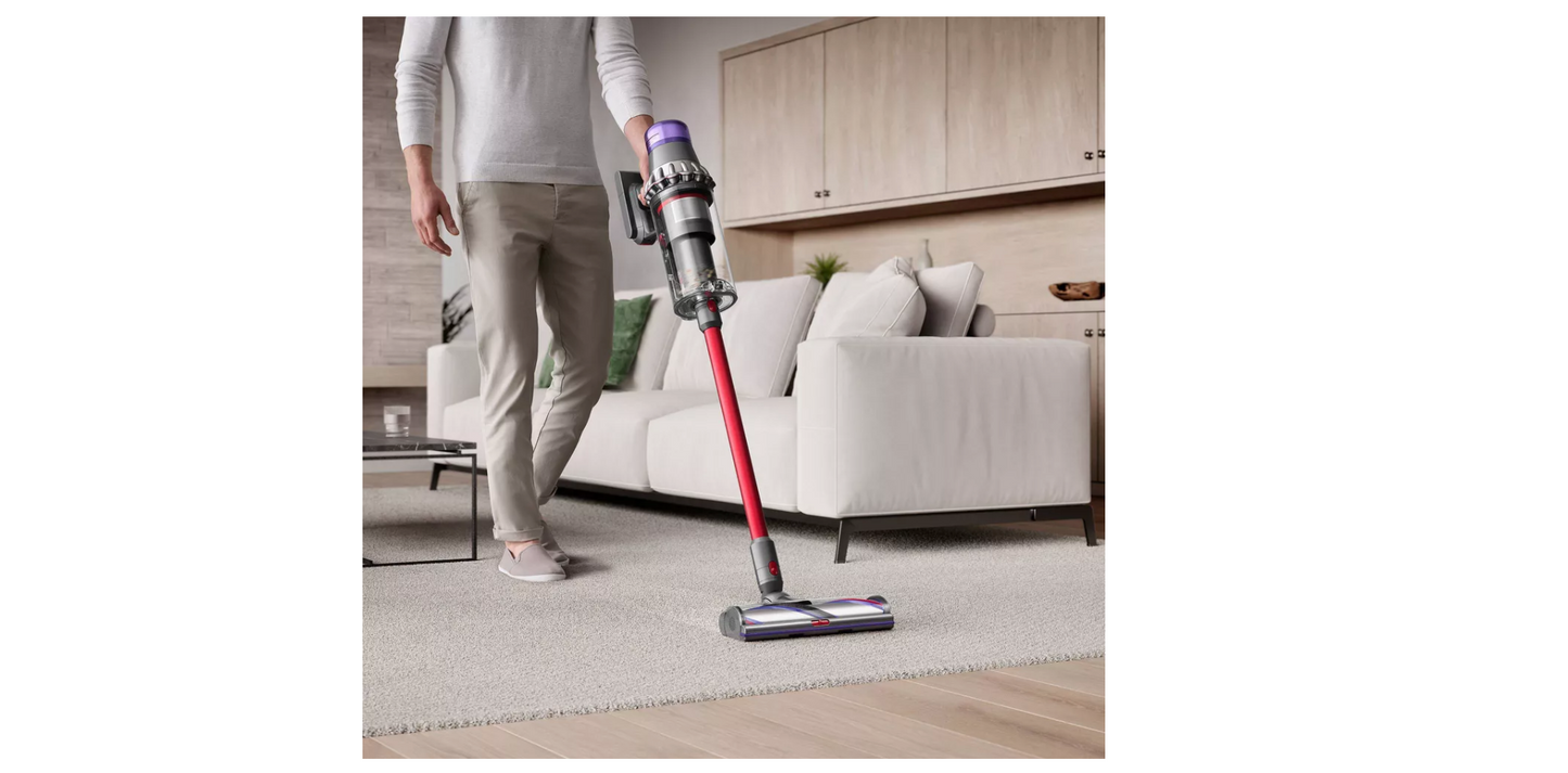 Dyson - Outsize Cordless Vacuum - Nickel/Red