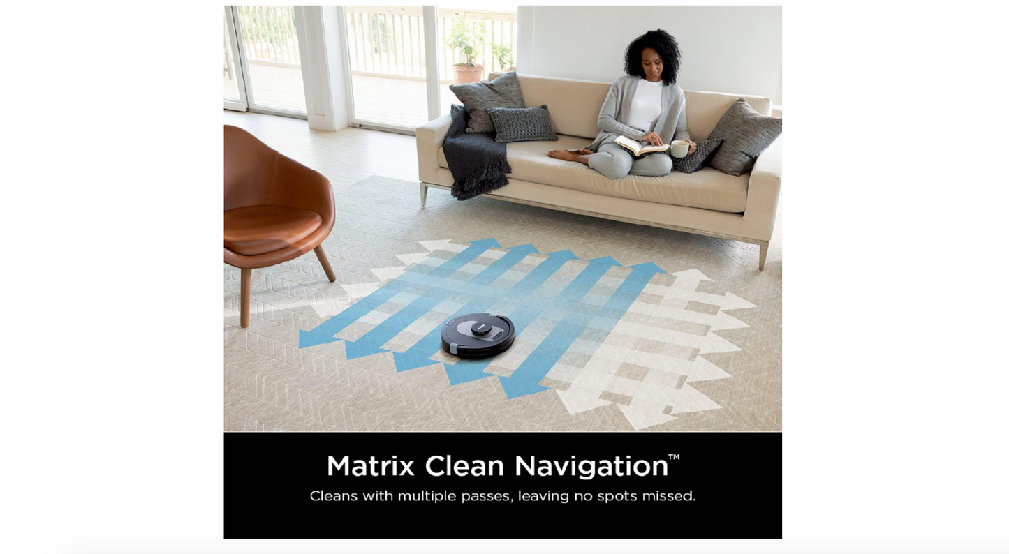 Shark - AI Ultra Robot Vacuum with Matrix Clean, Home Mapping, HEPA Bagless Self Empty Base, WiFI Connected - Black