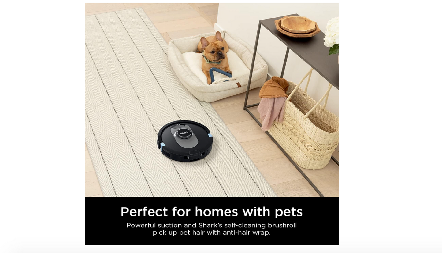 Shark - AI Ultra Robot Vacuum with Matrix Clean, Home Mapping, HEPA Bagless Self Empty Base, WiFI Connected - Black