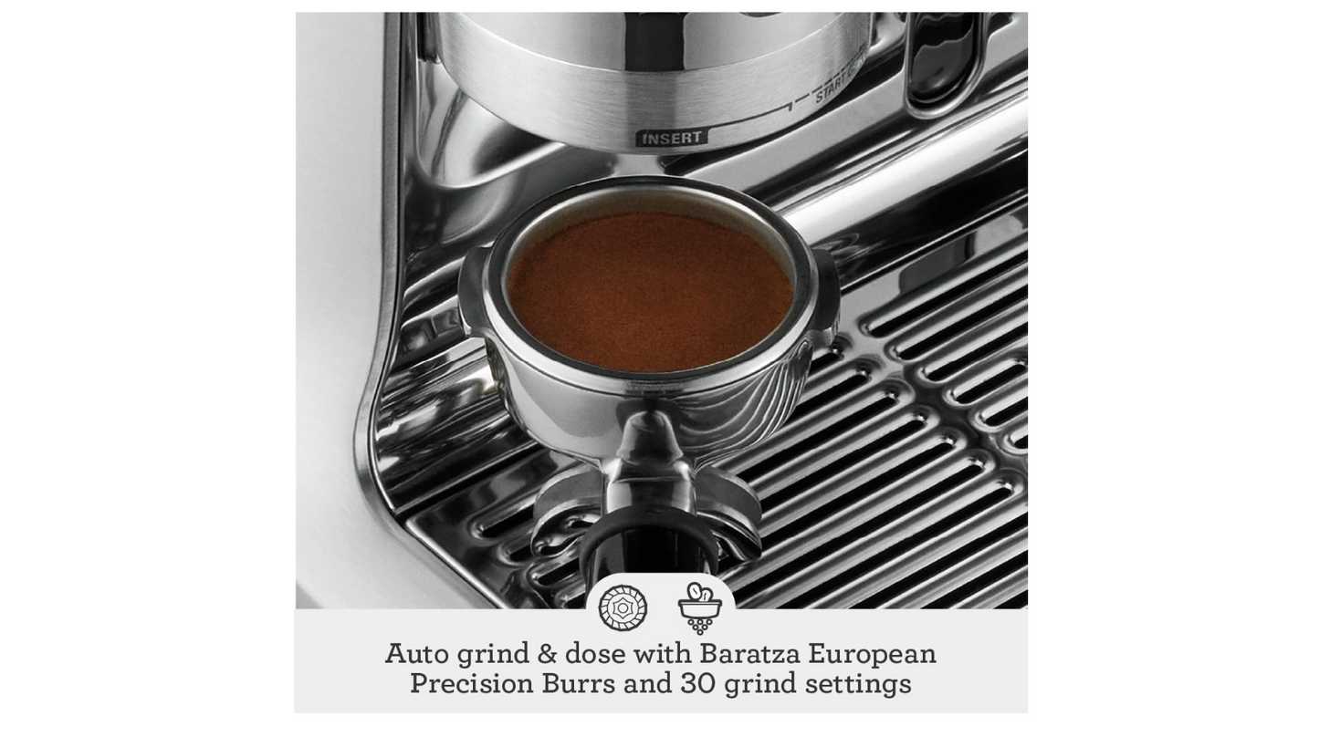 Breville - the Barista Touch Espresso Machine with 9 bars of pressure, Milk Frother and integrated grinder - Stainless Steel