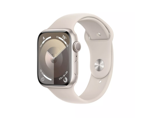 Apple Watch Series 9 (GPS) 41mm Starlight Aluminum Case with Starlight Sport Band - S/M - Starlight