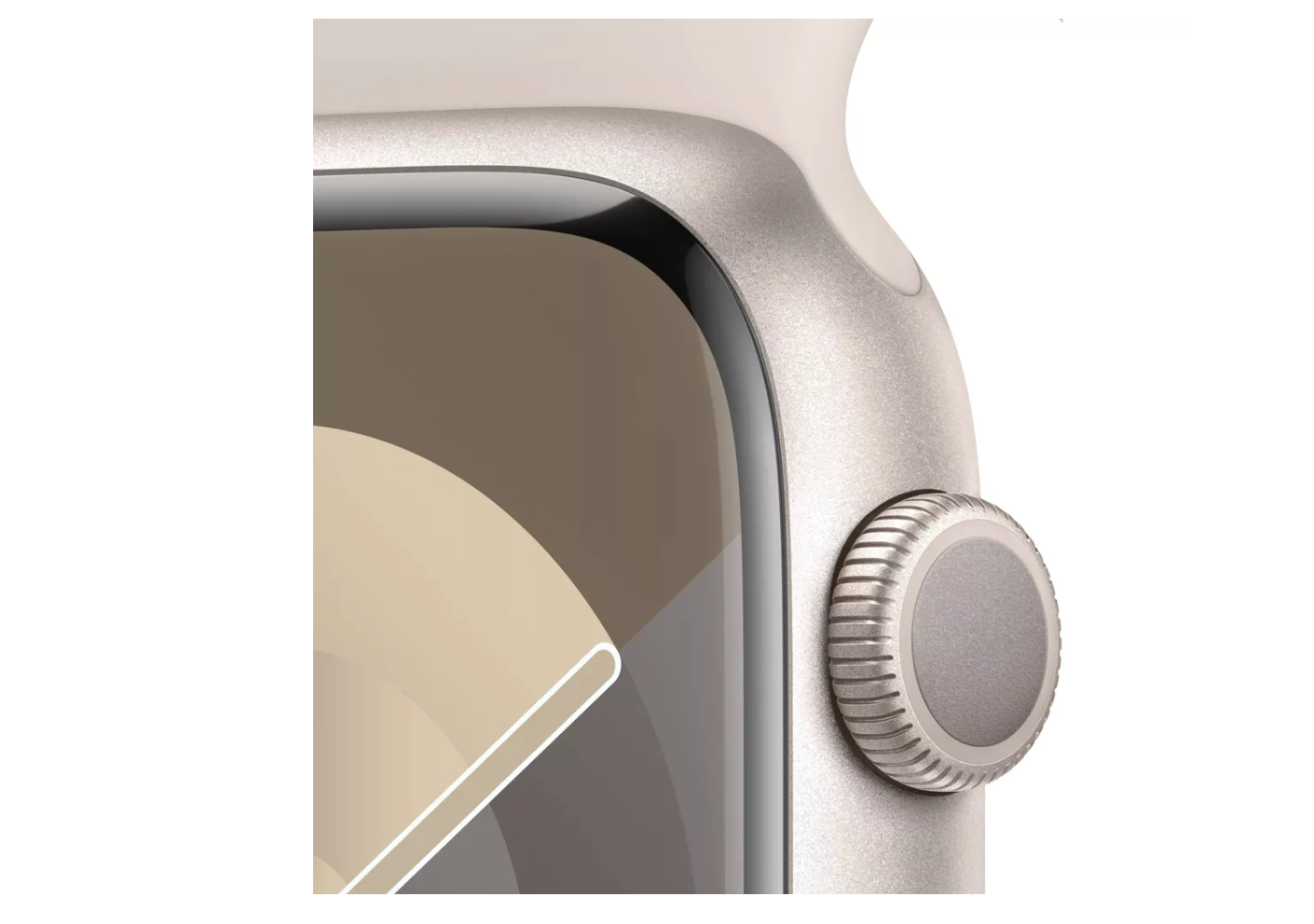 Apple Watch Series 9 (GPS) 41mm Starlight Aluminum Case with Starlight Sport Band - S/M - Starlight