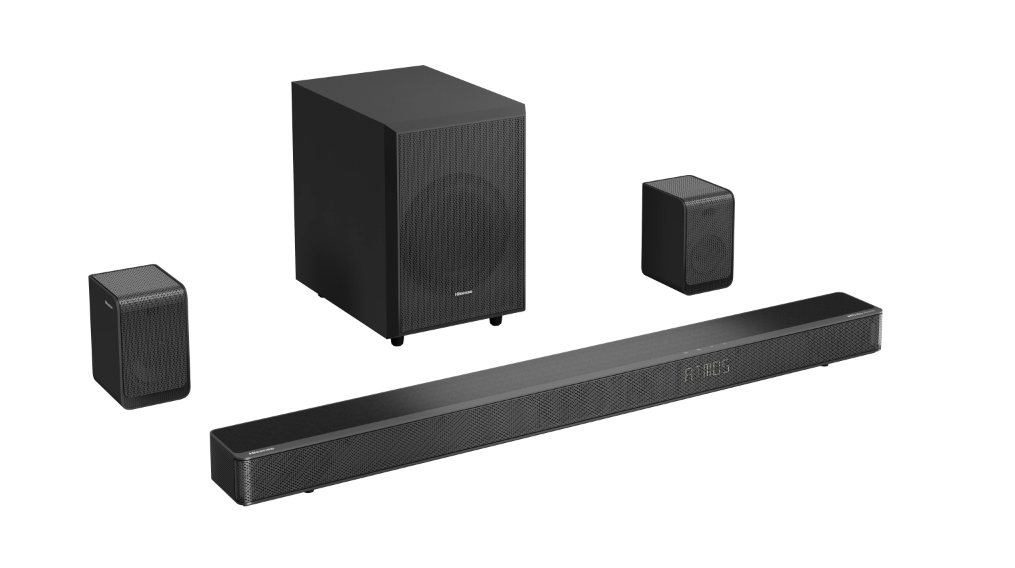 Hisense - 5.1.2 Dolby ATMOS Soundbar with Wireless Rear Satellite Speakers & Wireless Subwoofer - Black