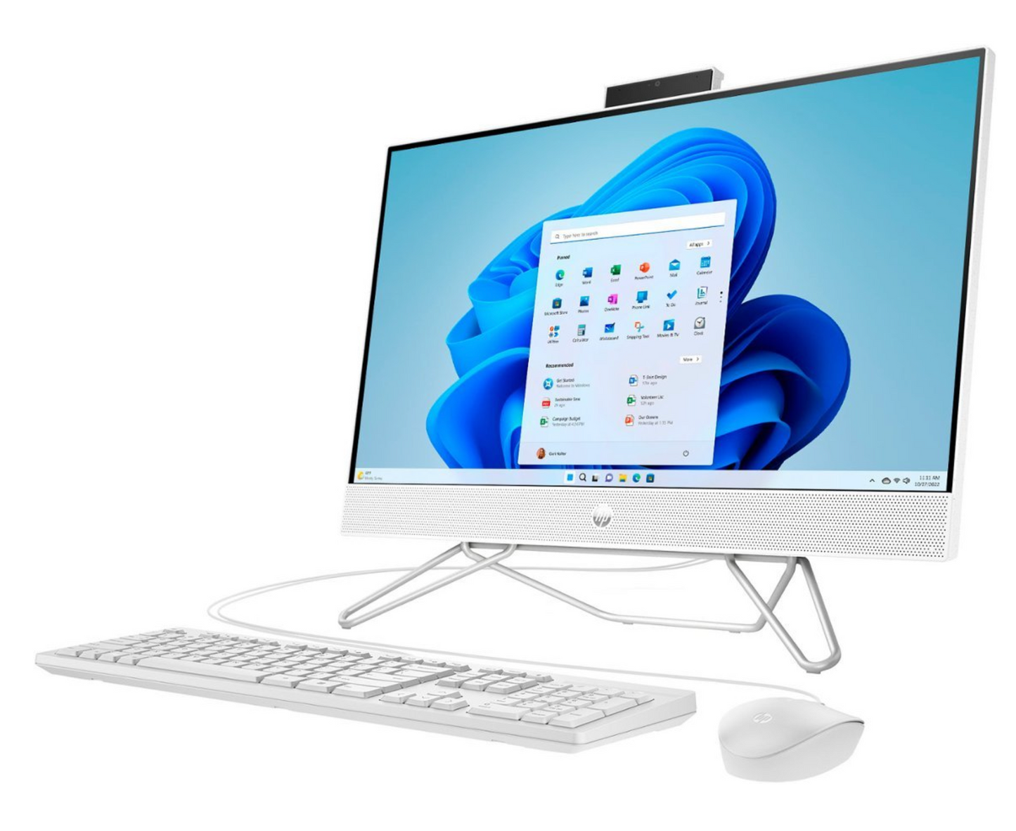 HP - 23.8" Full HD Touch-Screen All-in-One - Intel Core i3 - 8GB Memory - 512GB SSD - Starry White