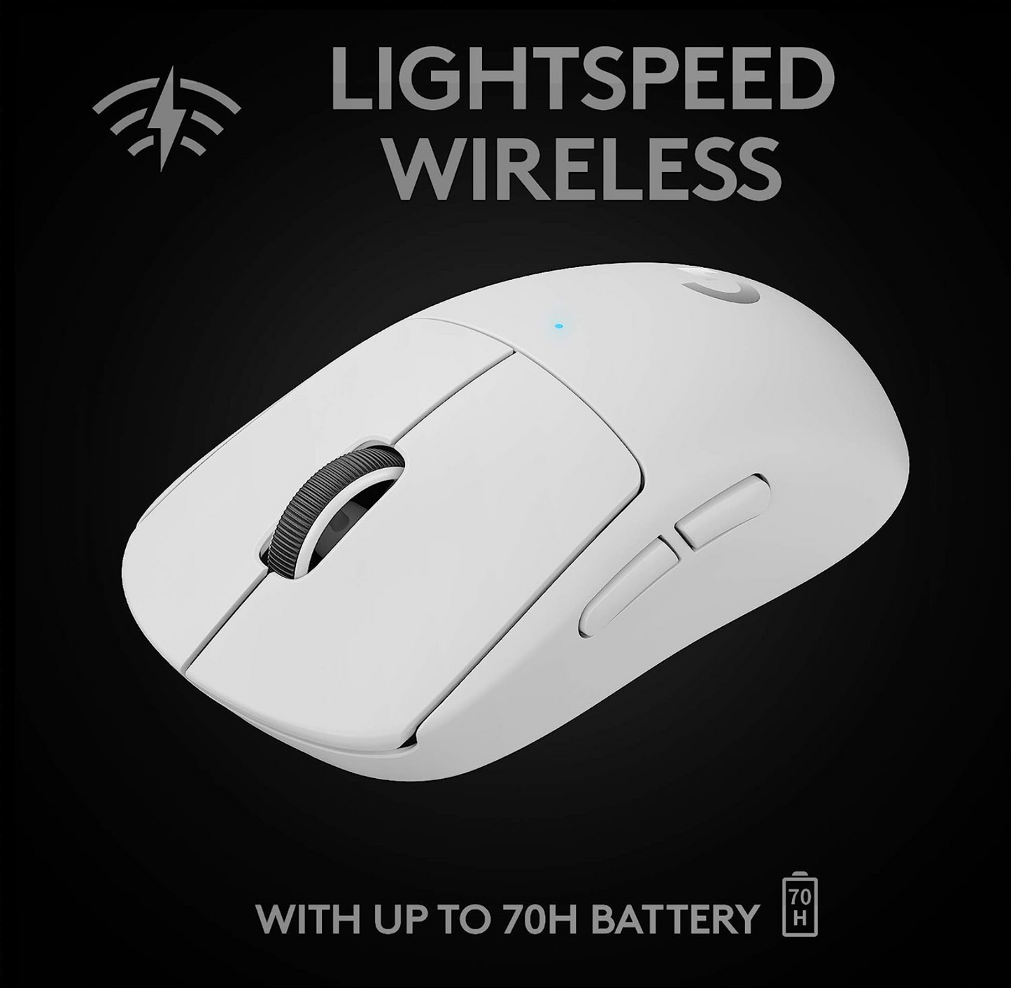 Logitech - PRO X SUPERLIGHT Lightweight Wireless Optical Gaming Mouse with HERO 25K Sensor - White